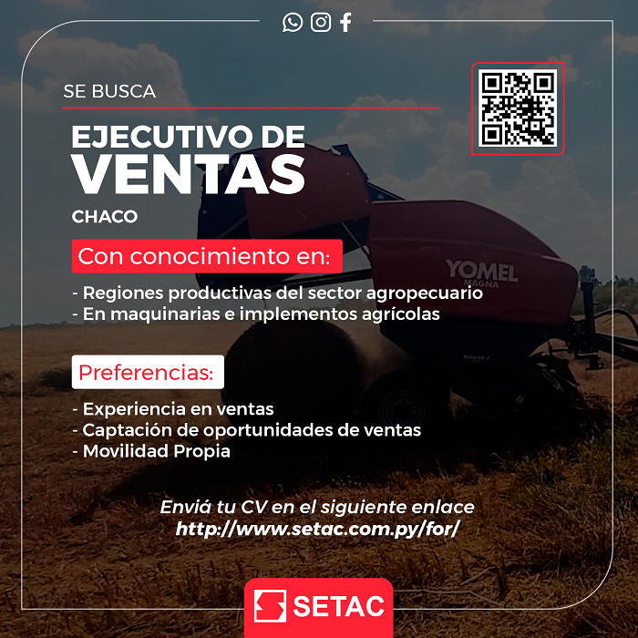 Ejecutivo de Ventas Chaco 